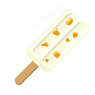 夏季白色水果冰棍