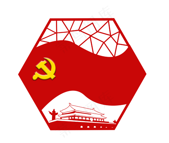 剪纸风党建模板