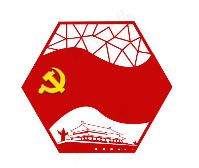 剪纸风党建模板