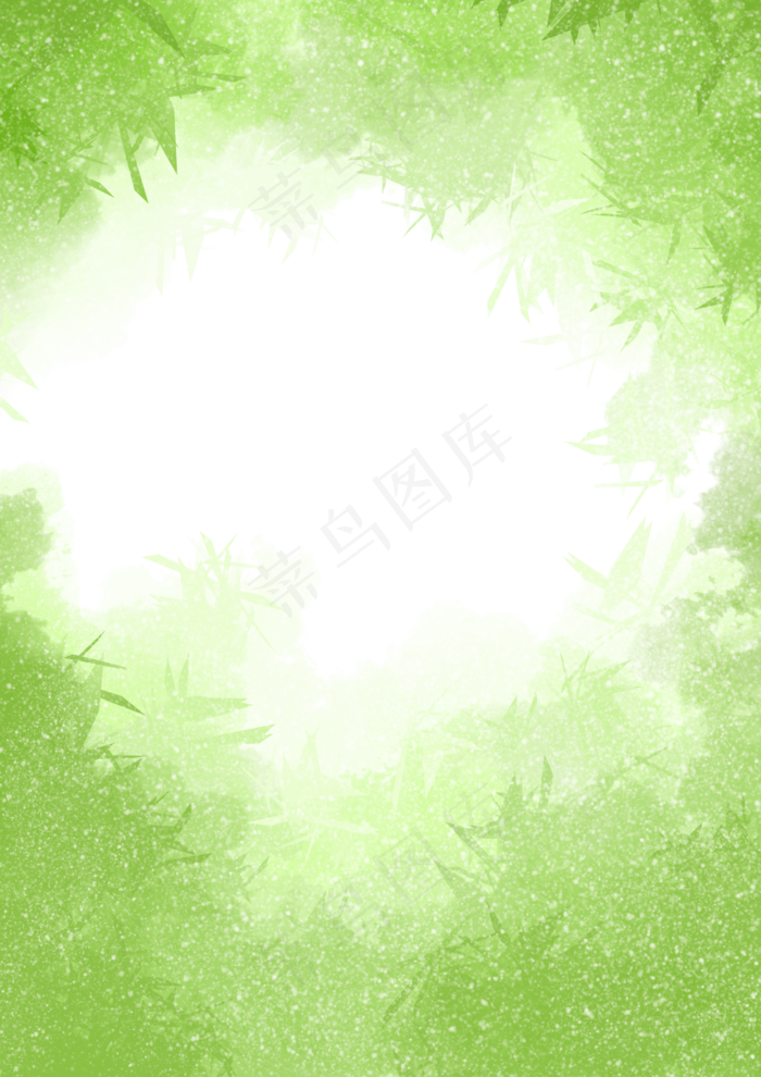 自然生态竹子背景边框,免抠元素