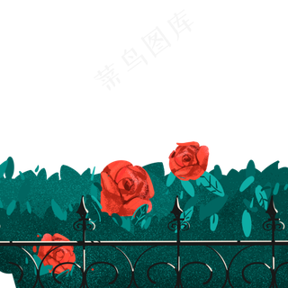 红色玫瑰花朵免抠图