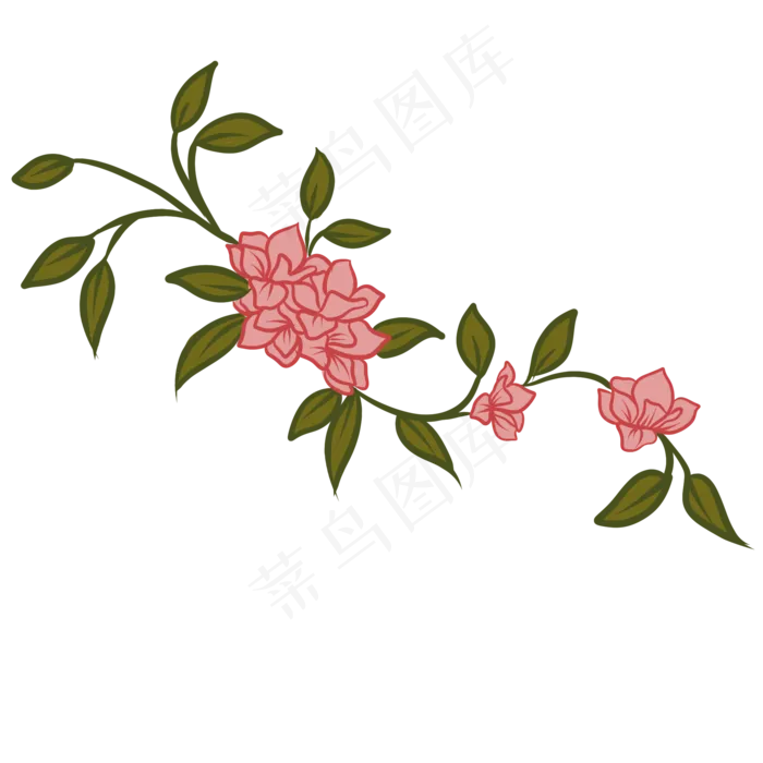 漂亮红色花朵花藤