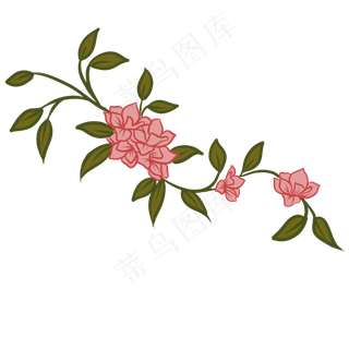 漂亮红色花朵花藤