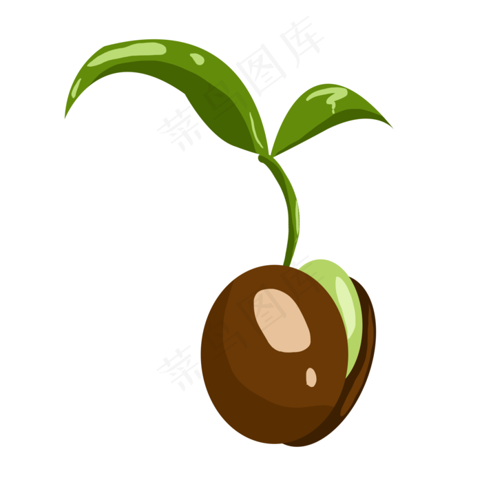 立春种子发芽插画,免抠元素