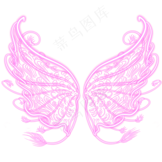 翅膀天使翅膀发光炫酷翅膀,免抠元素