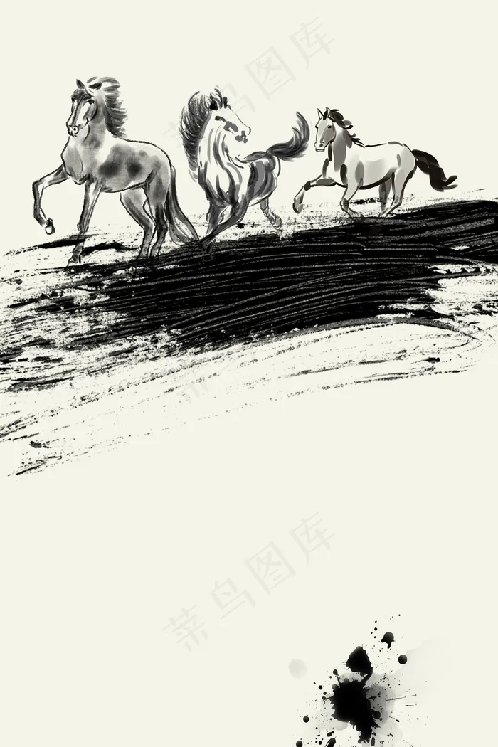 灰色中国风手绘招聘PSD分层H5(3545*5315px 	      )psd模版下载
