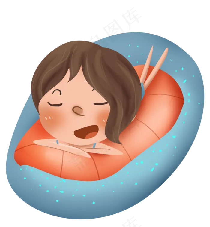 夏天海上晒太阳的女孩(2000X2158(DPI:299))psd模版下载