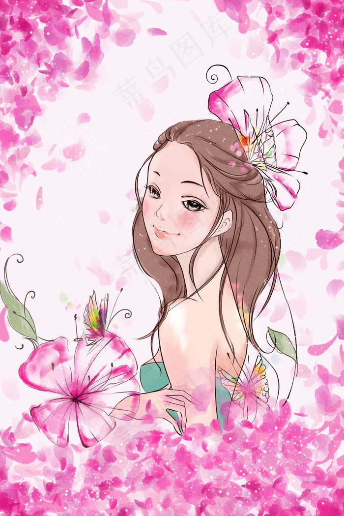 甜美少女气质海报设计