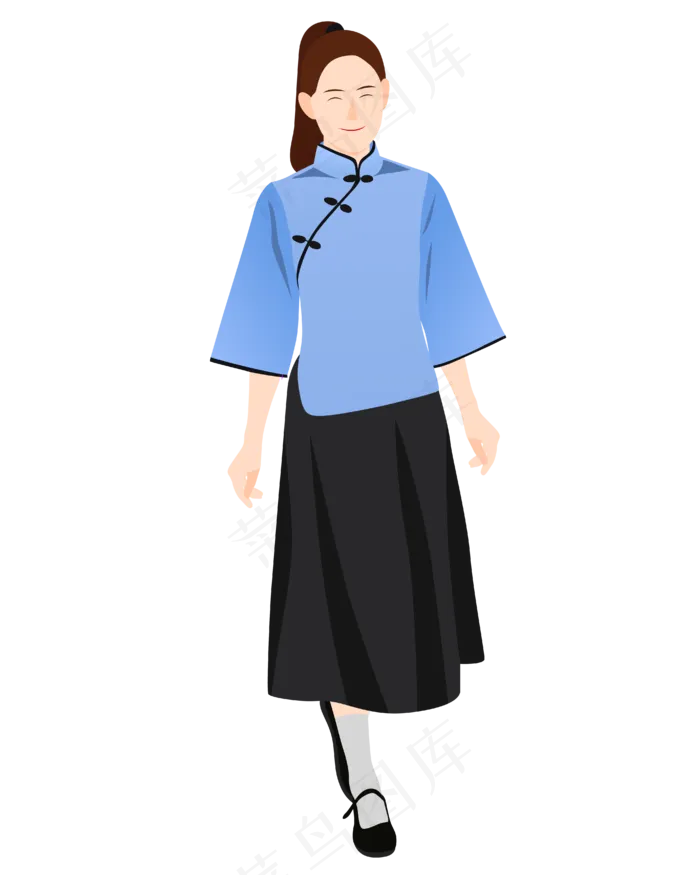 穿古装女孩(4167*5208px 300 dpi )ai矢量模版下载