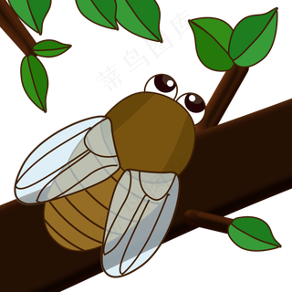 卡通知了png素材