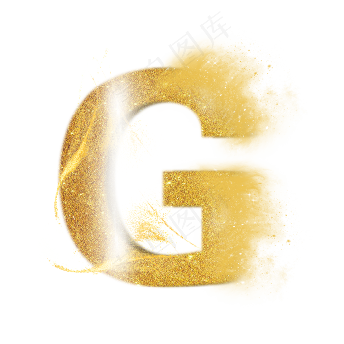 炫酷金色沙子光效字母G