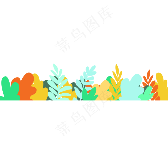 一排阔叶植物小花