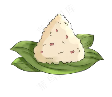 掰开的红豆粽子插图