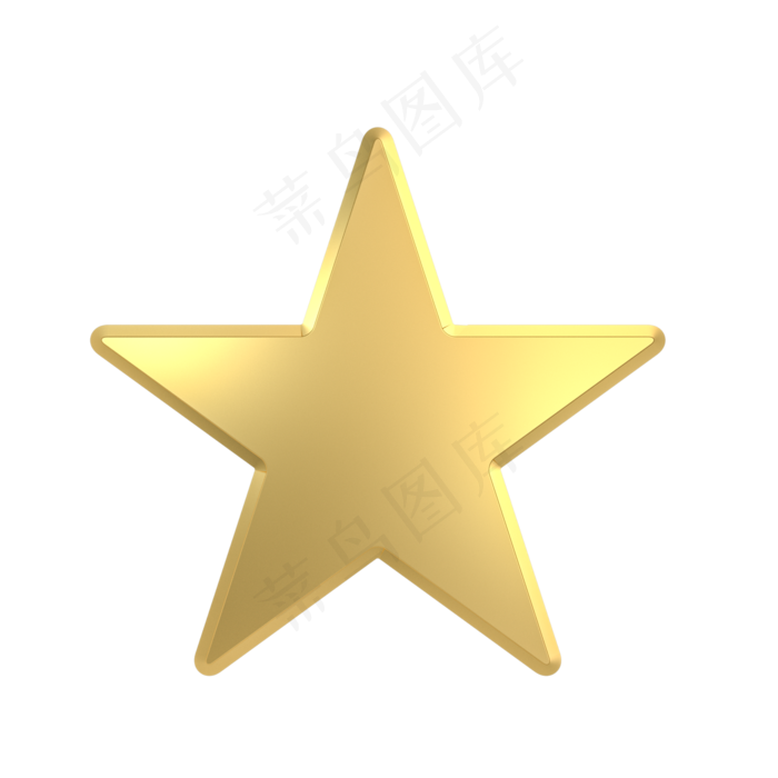 金属质感五角星,免抠元素