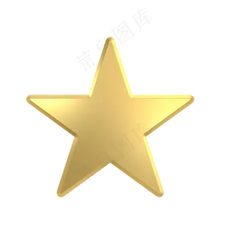 金属质感五角星,免抠元素