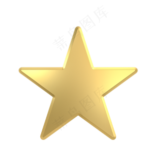 金属质感五角星,免抠元素