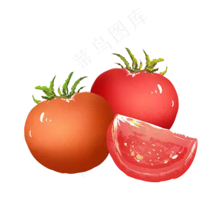 卡通新鲜的西红柿手绘