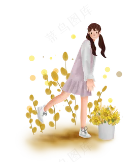 立秋秋天采摘向日葵,免抠元素