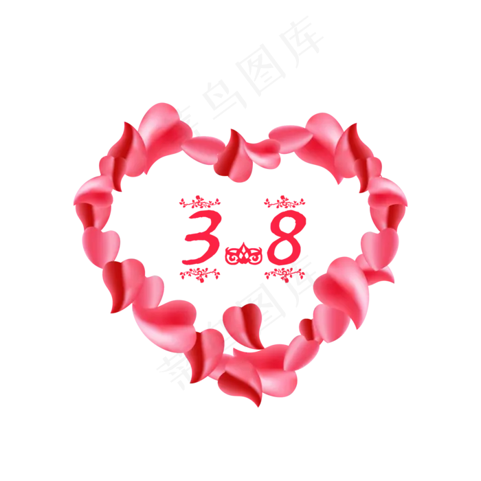 矢量手绘玫瑰花瓣(2000*2000px 300 dpi )ai矢量模版下载