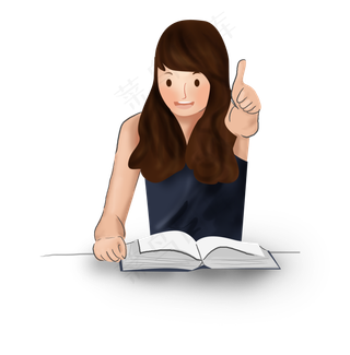 高考看书学习女孩