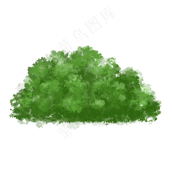 春天植物整簇绿色草丛,免抠元素