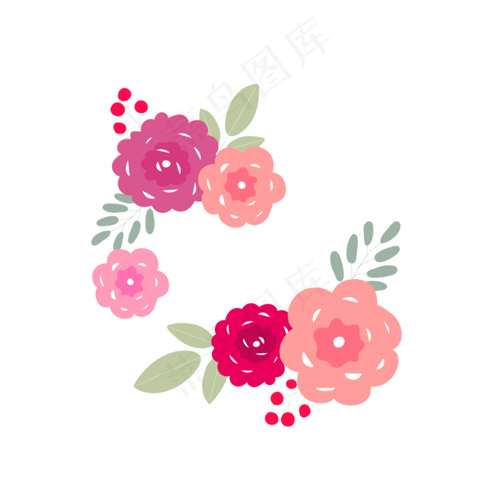 夏季夏天暑假夏至花儿装饰素材