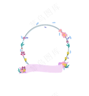 矢量手绘节日花环