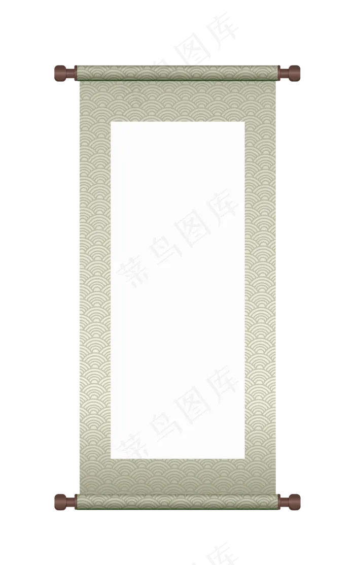 花纹矢量中国风卷轴,免抠元素ai矢量模版下载