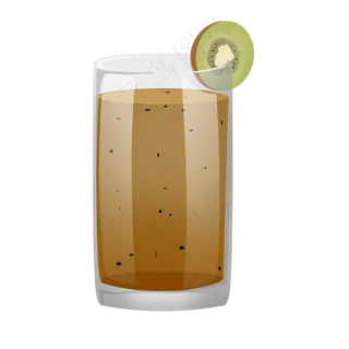 猕猴桃果汁饮料PSD透明底