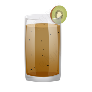 猕猴桃果汁饮料PSD透明底
