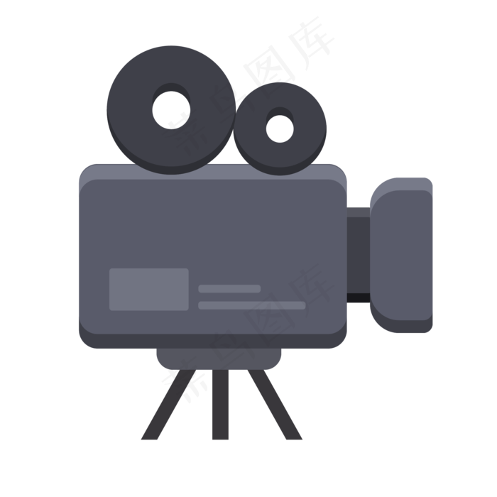 滚轮架子摄像机插画