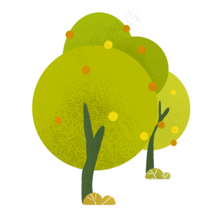 简约植树节节日手绘植物,免抠元素