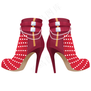 三八妇女节卡通手绘女王女神鞋之,免抠元素