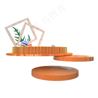 C4D电商购物促销展示台