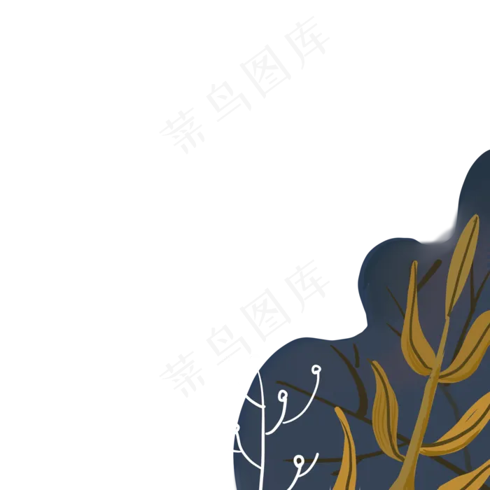 卡通植物装饰下载(2000X2000(DPI:300))psd模版下载