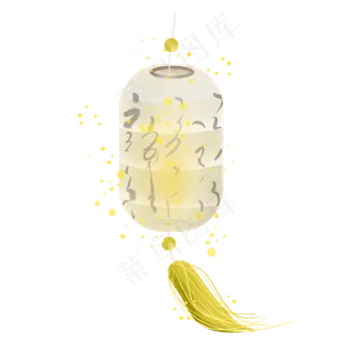 古风立体诗词灯笼,免抠元素