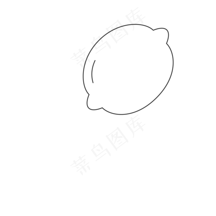卡通线条柠檬免抠图(2000*2000px 300 dpi )ai矢量模版下载