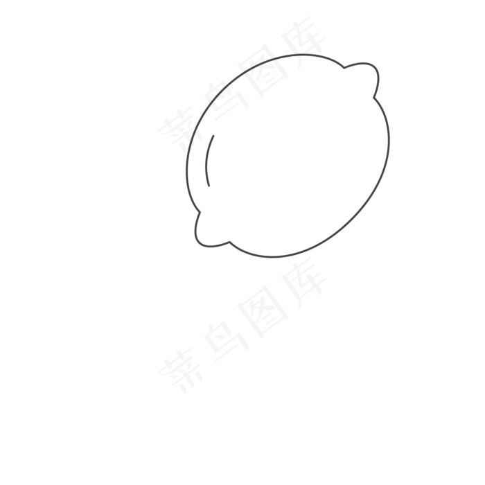 卡通线条柠檬免抠图(2000*2000px 300 dpi )ai矢量模版下载