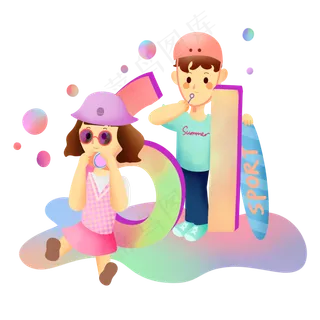 儿童节彩色儿童