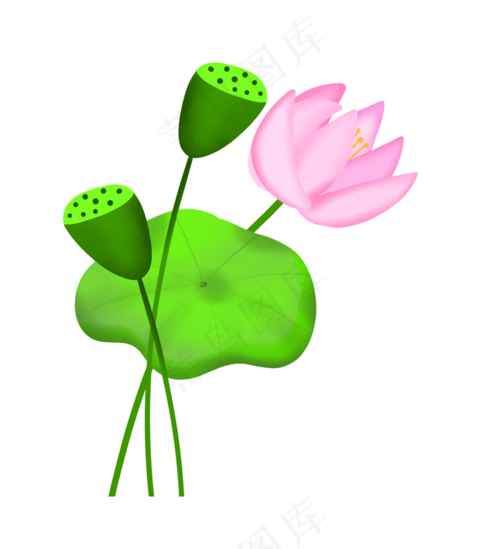 二十四节气荷叶荷花(2000X2272(DPI:300))psd模版下载