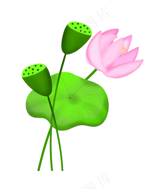 二十四节气荷叶荷花(2000X2272(DPI:300))psd模版下载