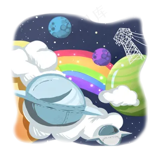 宇宙太空星球星际,免抠元素