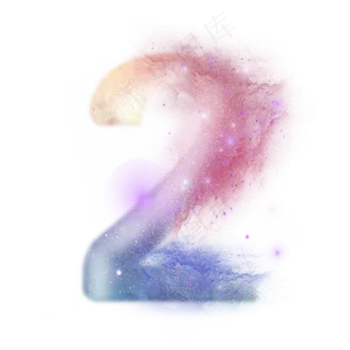 创意星空蓝色红色数字2,免抠元素艺术字 创意星空蓝色红色数字2,免抠元素艺术字