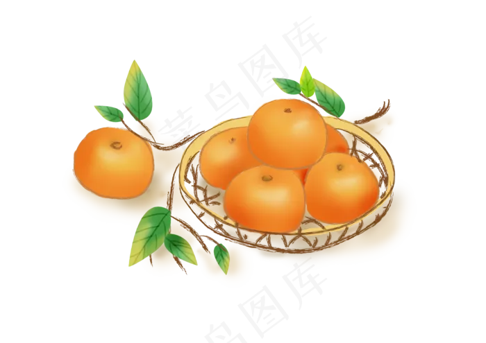 立秋丰收一篮子橘子(3508X2480(DPI:300))psd模版下载