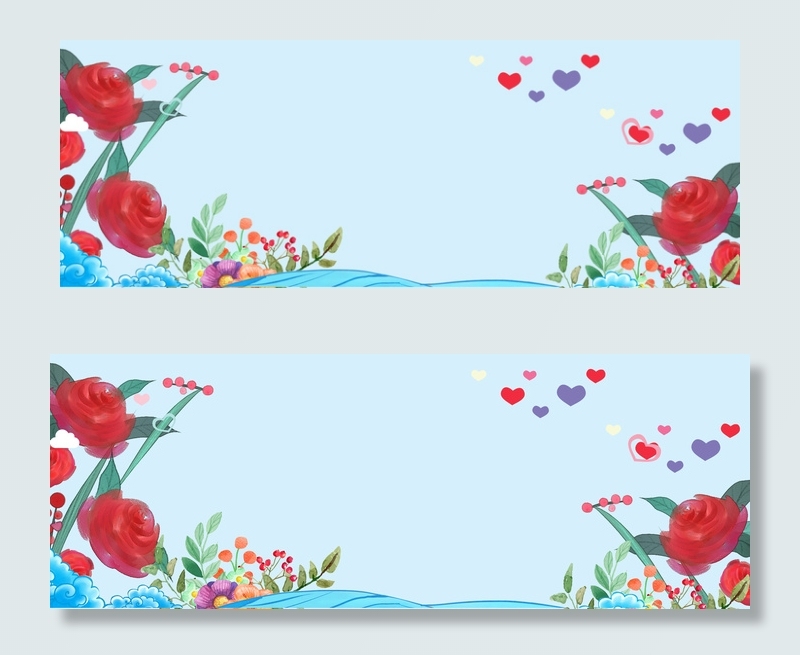 母亲节清新蓝色海报背景