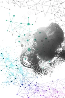 简约黑色喷墨平面广告