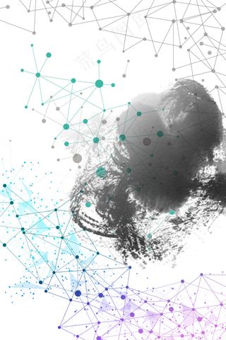 简约黑色喷墨平面广告