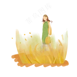 芒种女孩素材