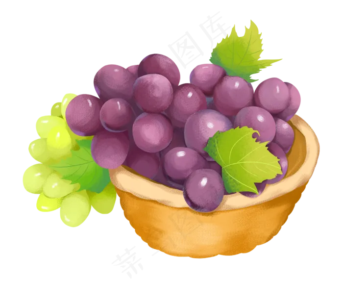 一箩筐新鲜葡萄(2598X2126(DPI:300))psd模版下载