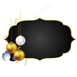 圣诞节节日边框装饰,免抠元素